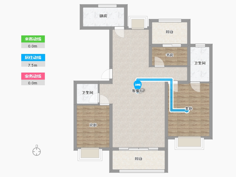 福建省-三明市-荣昌小区-90.60-户型库-动静线