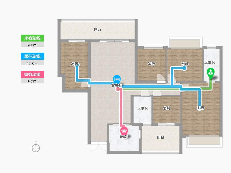 广西壮族自治区-河池市-国宾府-112.00-户型库-动静线