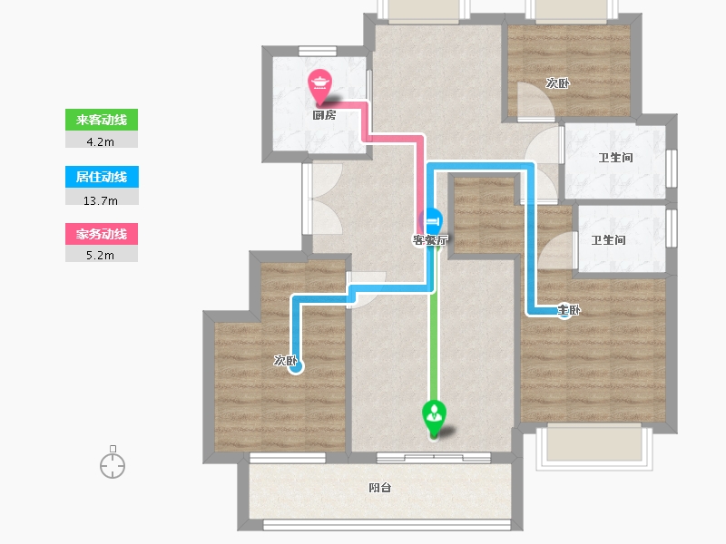 浙江省-衢州市-志城蓝湾-86.00-户型库-动静线