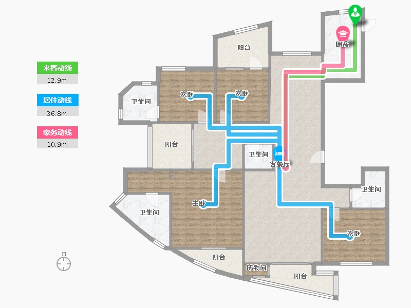 陕西省-西安市-陆港金海岸-170.00-户型库-动静线