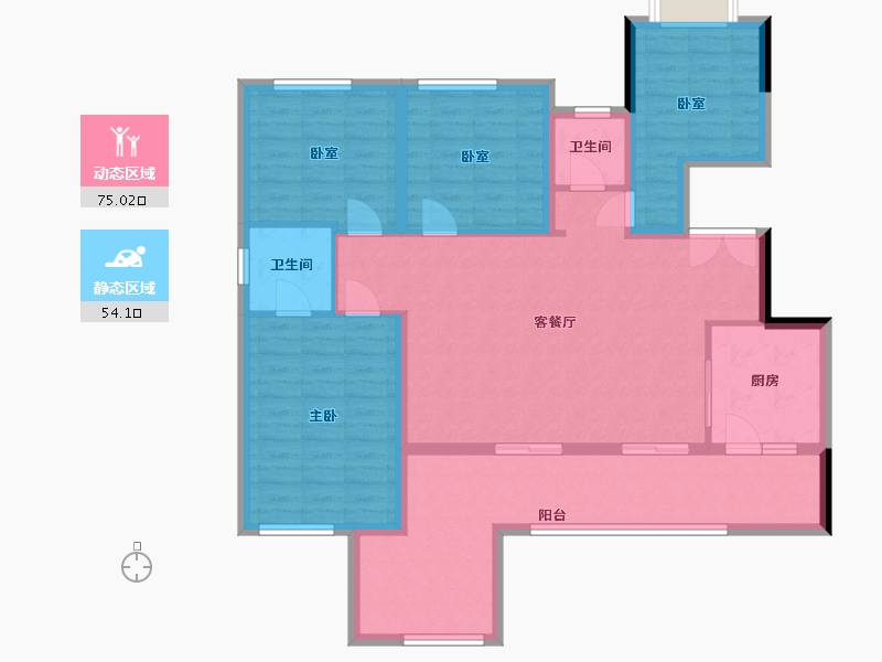 重庆-重庆市-胜苑-81.06-户型库-动静分区