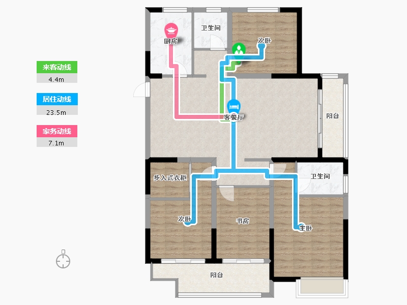 江苏省-盐城市-星雨华府-129.60-户型库-动静线