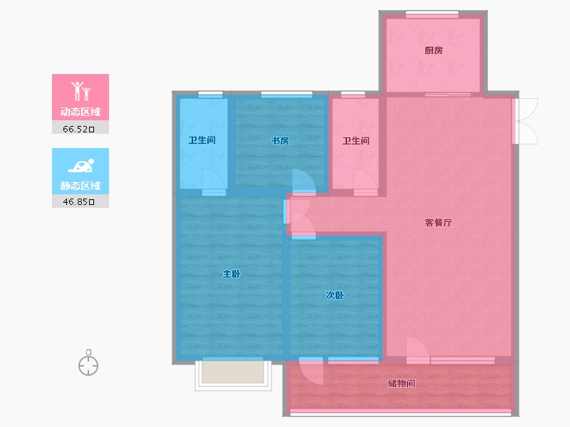 山东省-潍坊市-博裕学苑-101.00-户型库-动静分区