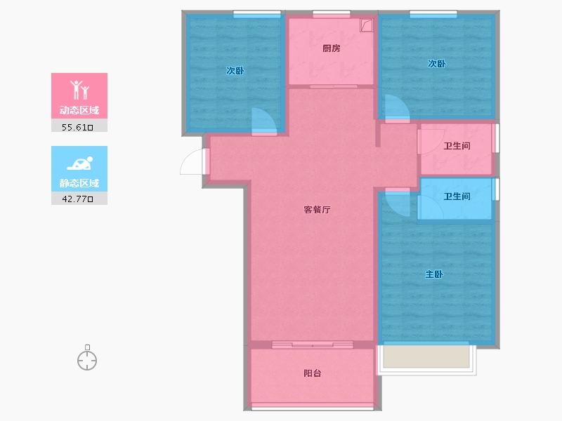 河北省-衡水市-温莎花园二期-88.00-户型库-动静分区