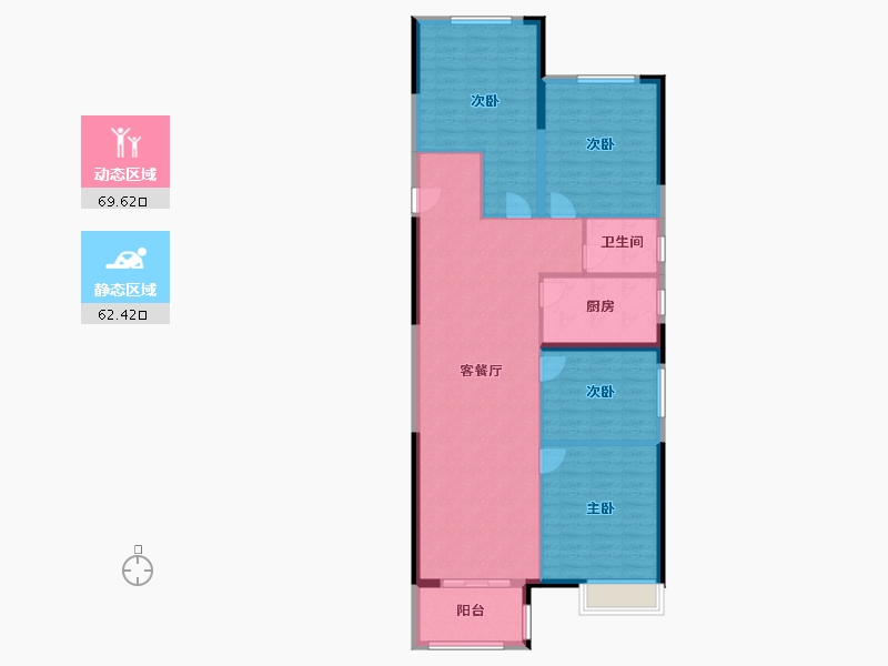 安徽省-合肥市-金地格林传奇-121.54-户型库-动静分区