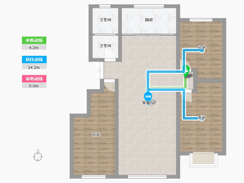 新疆维吾尔自治区-塔城地区-万象明珠-101.43-户型库-动静线