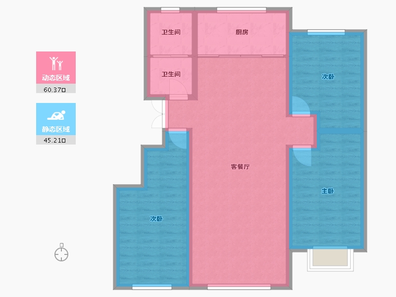 新疆维吾尔自治区-塔城地区-万象明珠-101.43-户型库-动静分区