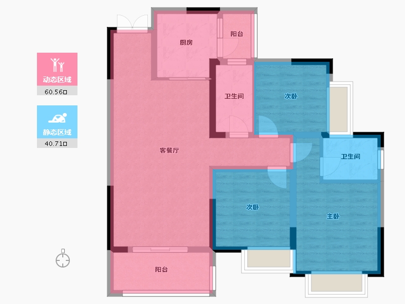 四川省-内江市-雄飞国际新城-94.40-户型库-动静分区