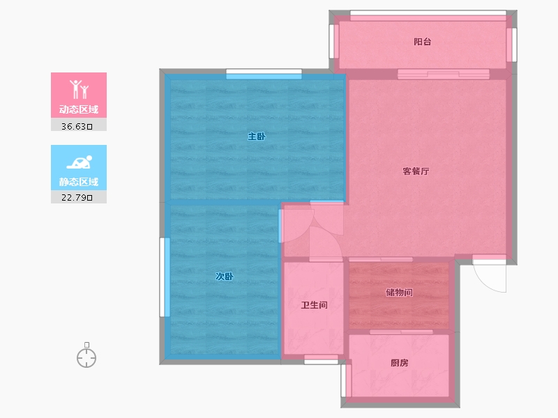 广东省-深圳市-益强居-54.40-户型库-动静分区