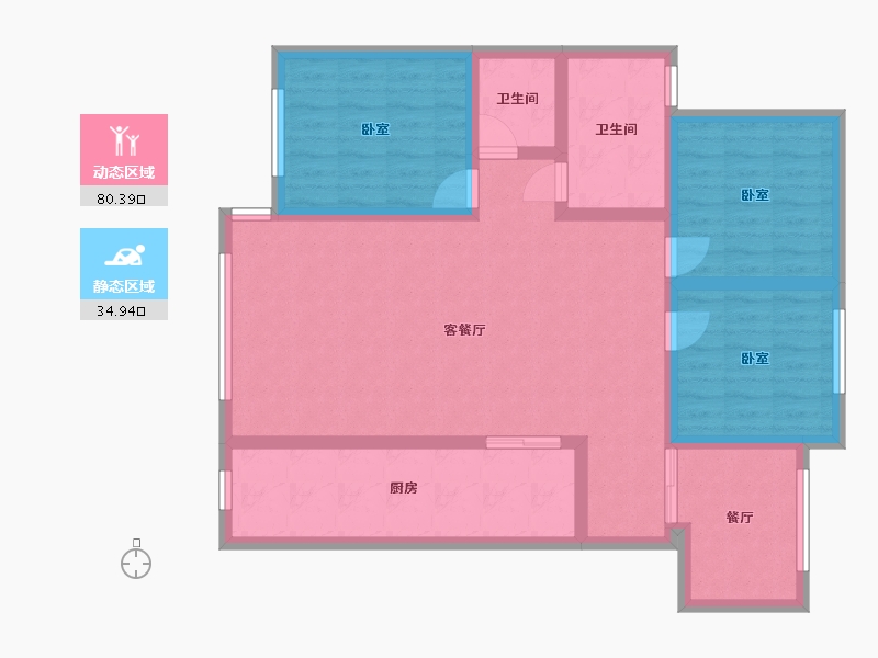 贵州省-六盘水市-岩脚新城-102.40-户型库-动静分区