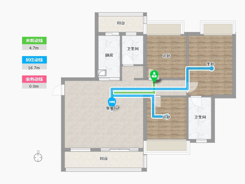 广西壮族自治区-南宁市-金耀御龙湾B区-88.00-户型库-动静线