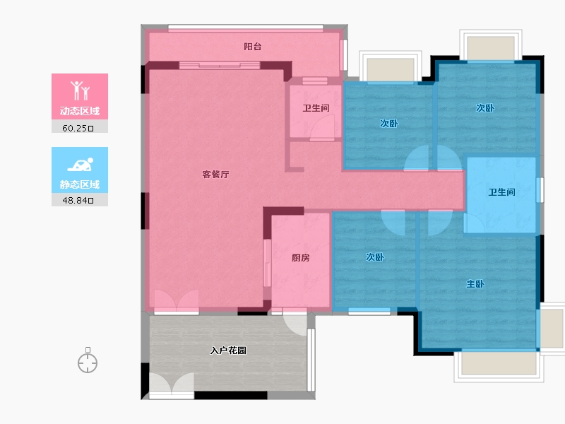 海南省-海口市-林海居-130.00-户型库-动静分区