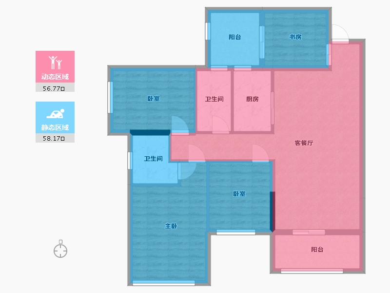 广西壮族自治区-百色市-靖西天润城-91.51-户型库-动静分区