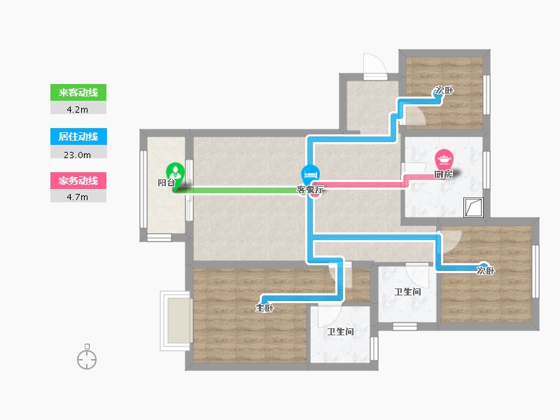 陕西省-咸阳市-万科大都会-88.00-户型库-动静线