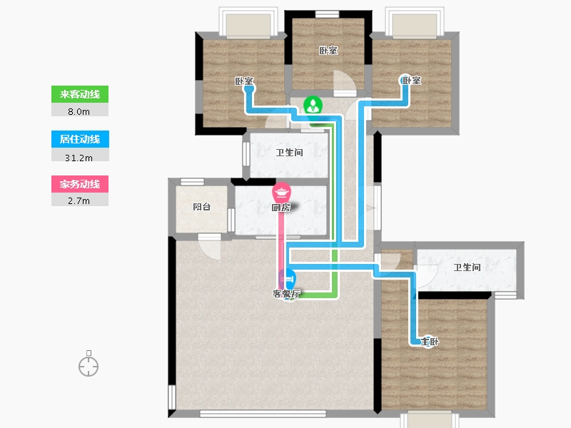 四川省-成都市-人居鎏林语-143.00-户型库-动静线