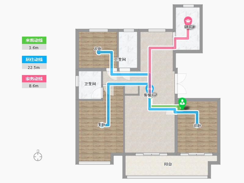 江苏省-淮安市-万郡泰和-113.00-户型库-动静线