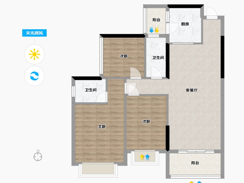 广东省-肇庆市-壹品华府-93.00-户型库-采光通风