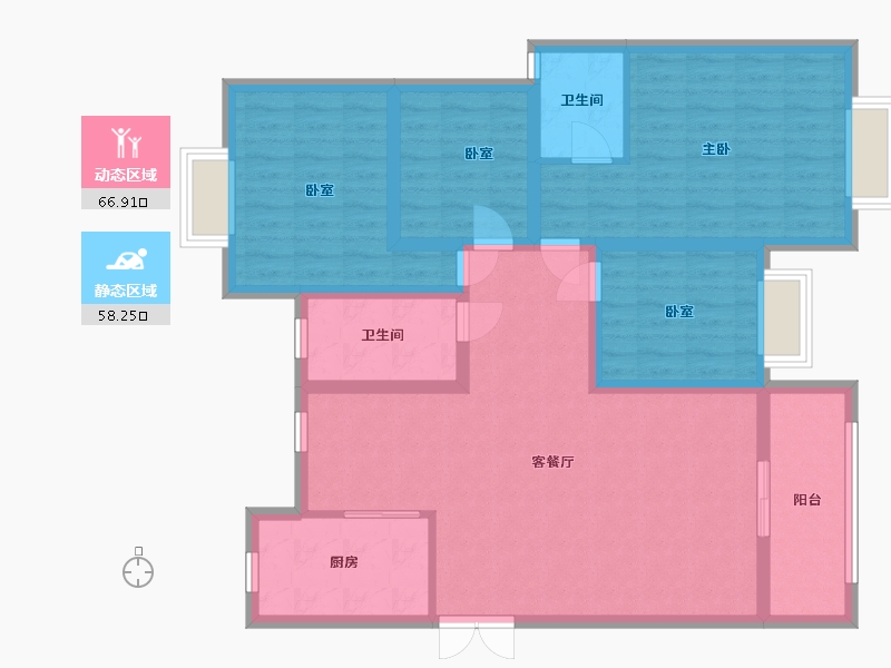 江苏省-镇江市-瑞鑫嘉园-112.00-户型库-动静分区