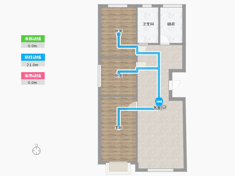 甘肃省-酒泉市-弘胜景苑-84.00-户型库-动静线