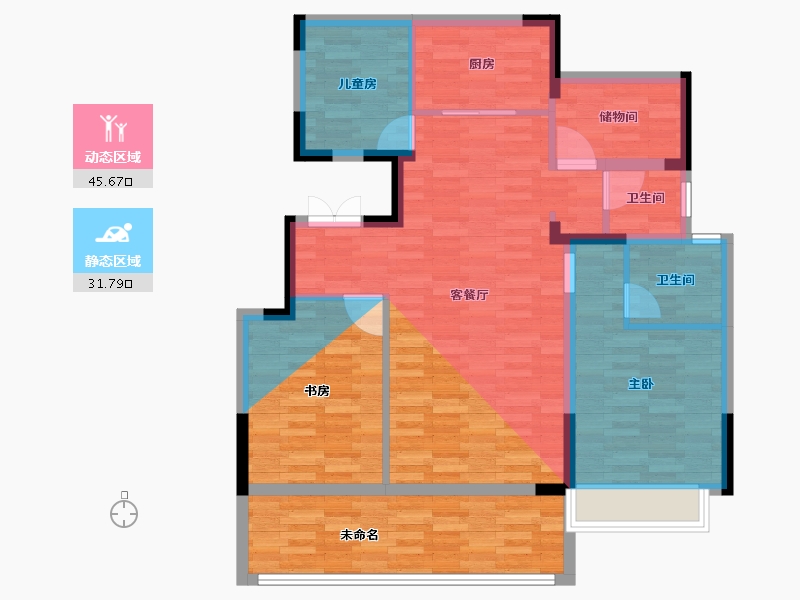 安徽省-亳州市-鼎吉万和府-101.08-户型库-动静分区