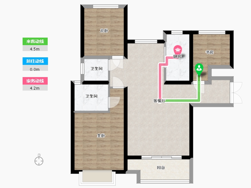 陕西省-西安市-翠景台-一期-99.26-户型库-动静线