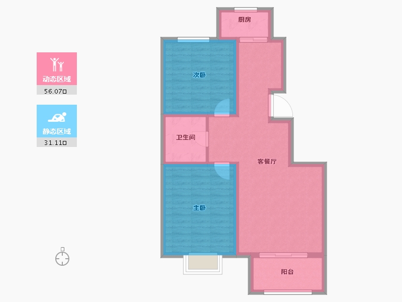 河北省-沧州市-富嘉花园小区-78.00-户型库-动静分区