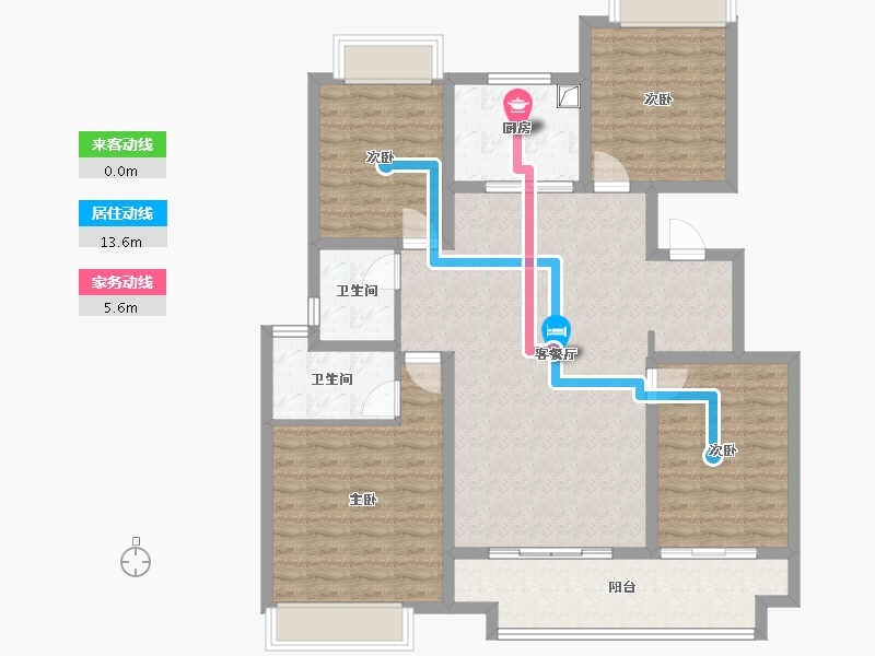 江苏省-南通市-金溪府-113.96-户型库-动静线