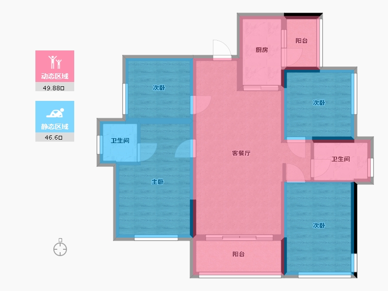 四川省-南充市-紫御天成-95.00-户型库-动静分区