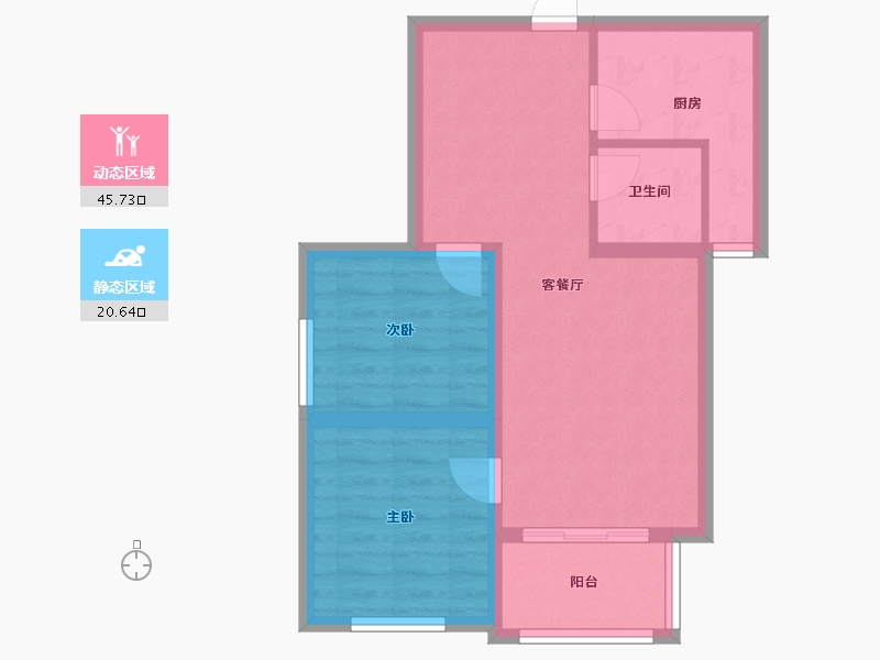 河北省-邢台市-福鑫苑-67.52-户型库-动静分区