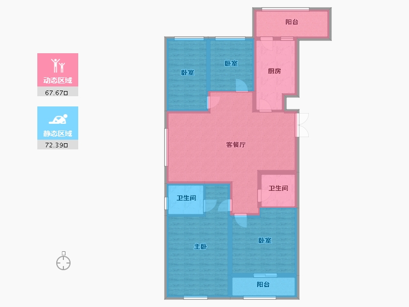 山西省-吕梁市-清熙嘉苑-130.40-户型库-动静分区