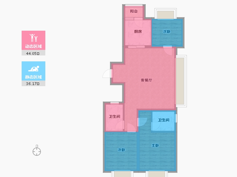 云南省-昆明市-保利和光屿湖-78.00-户型库-动静分区