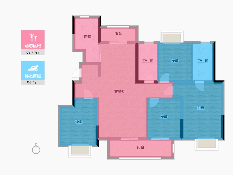 江西省-抚州市-江山城-104.74-户型库-动静分区