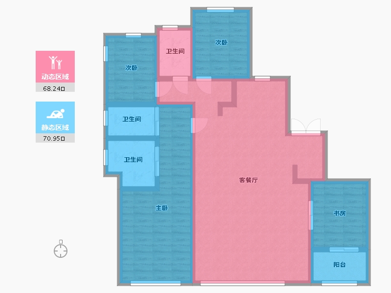 浙江省-宁波市-槐树路256号-156.80-户型库-动静分区