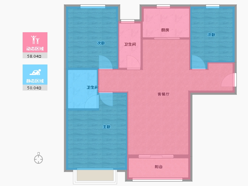 河北省-石家庄市-锦江府-99.00-户型库-动静分区