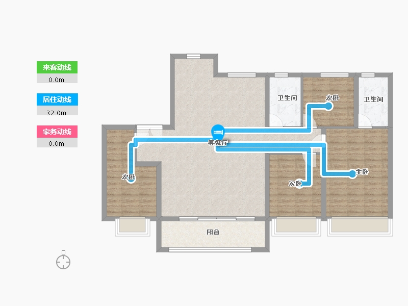 陕西省-西安市-龙湖云璟-114.40-户型库-动静线