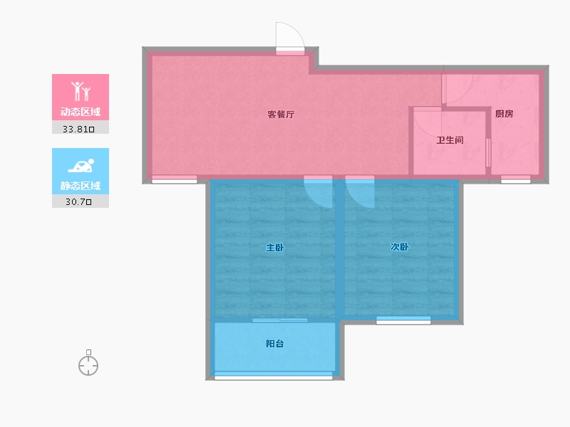 上海-上海市-金沁苑-北区-56.31-户型库-动静分区