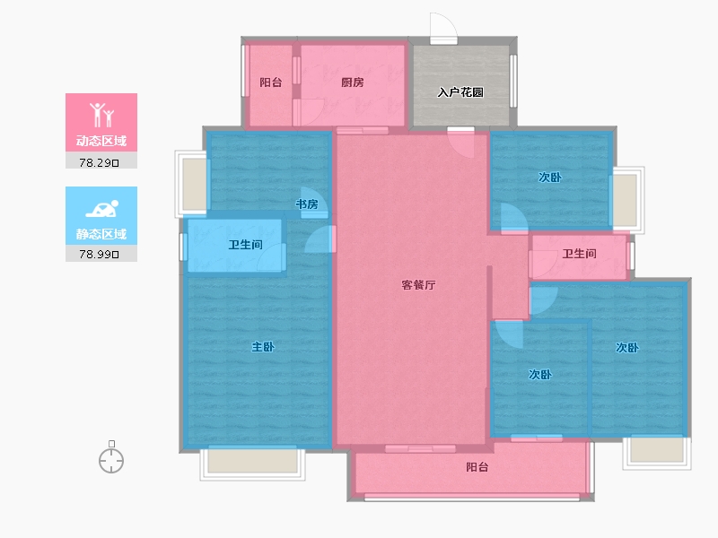 广东省-广州市-小新塘回迁房D5区-150.00-户型库-动静分区