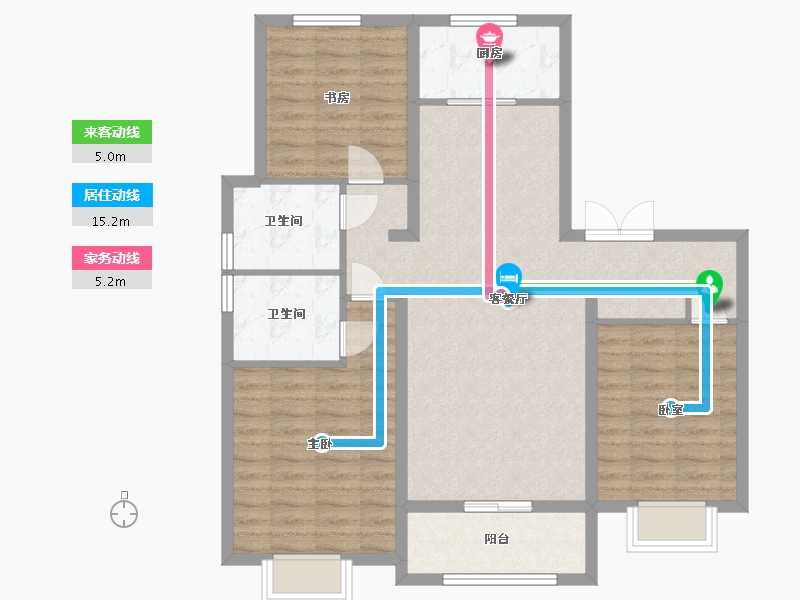 河北省-邢台市-中央公元-95.00-户型库-动静线