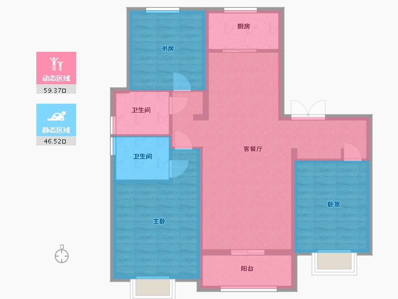 河北省-邢台市-中央公元-95.00-户型库-动静分区