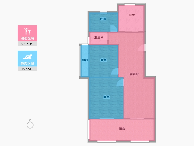 江苏省-盐城市-八林新寓-85.00-户型库-动静分区