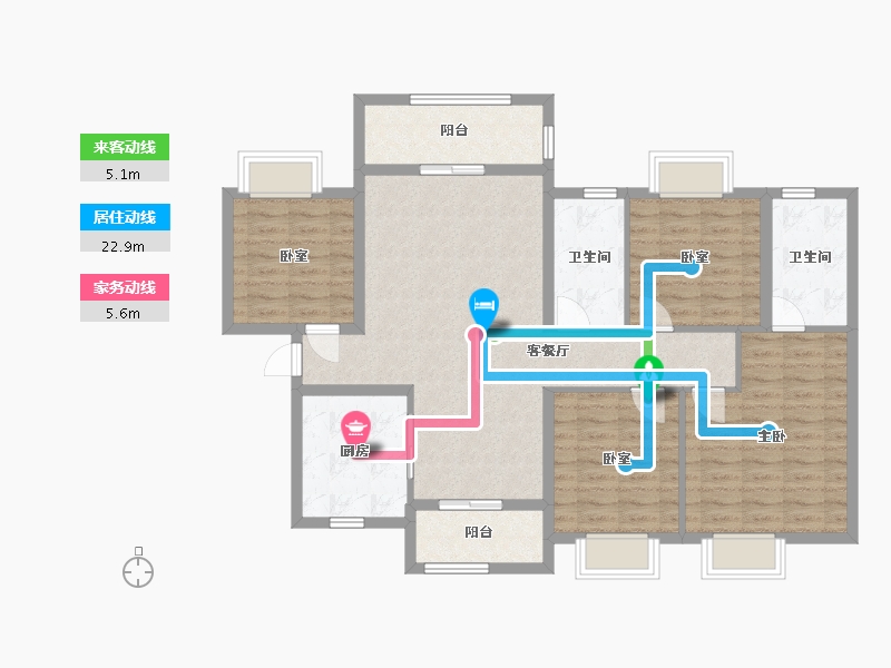 广东省-珠海市-银溪雅苑-109.33-户型库-动静线