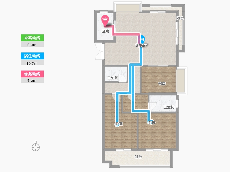 浙江省-台州市-福玺江南-99.60-户型库-动静线