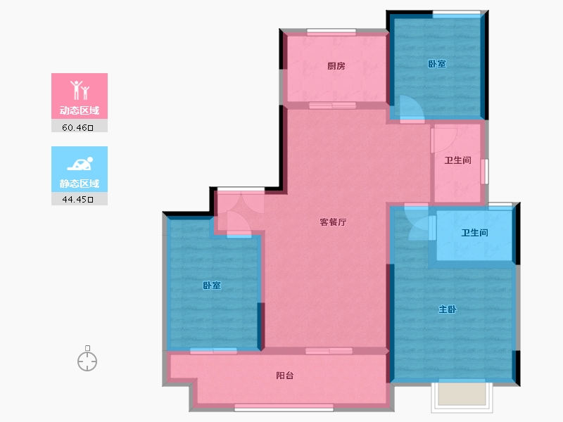 河南省-洛阳市-建业江山赋-98.88-户型库-动静分区