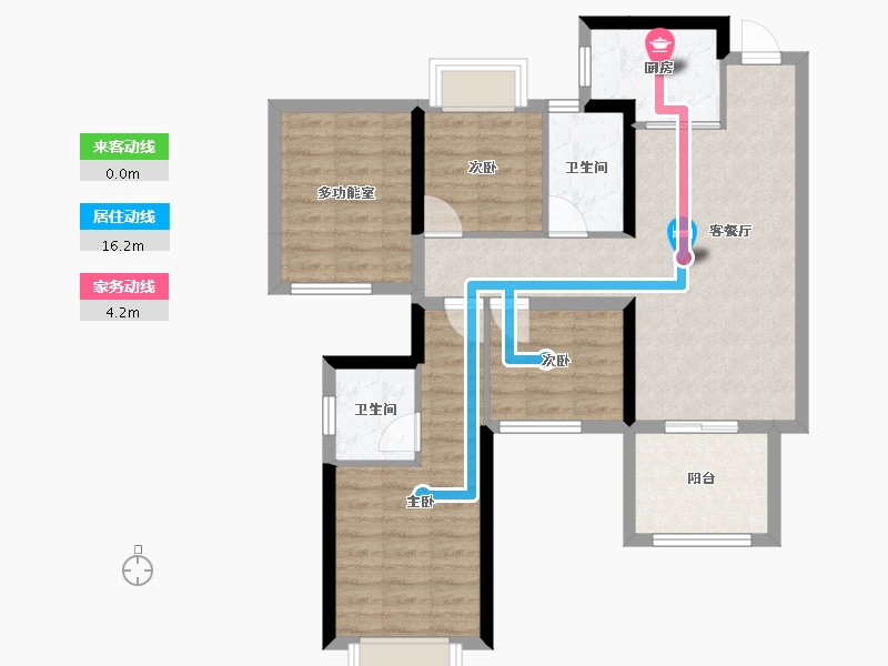 广西壮族自治区-南宁市-荣和半山华府-76.00-户型库-动静线