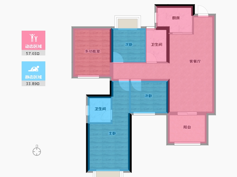 广西壮族自治区-南宁市-荣和半山华府-76.00-户型库-动静分区