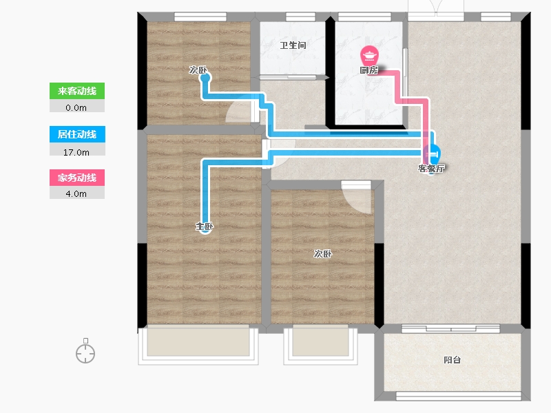 陕西省-商洛市-雅琪小区-117.00-户型库-动静线