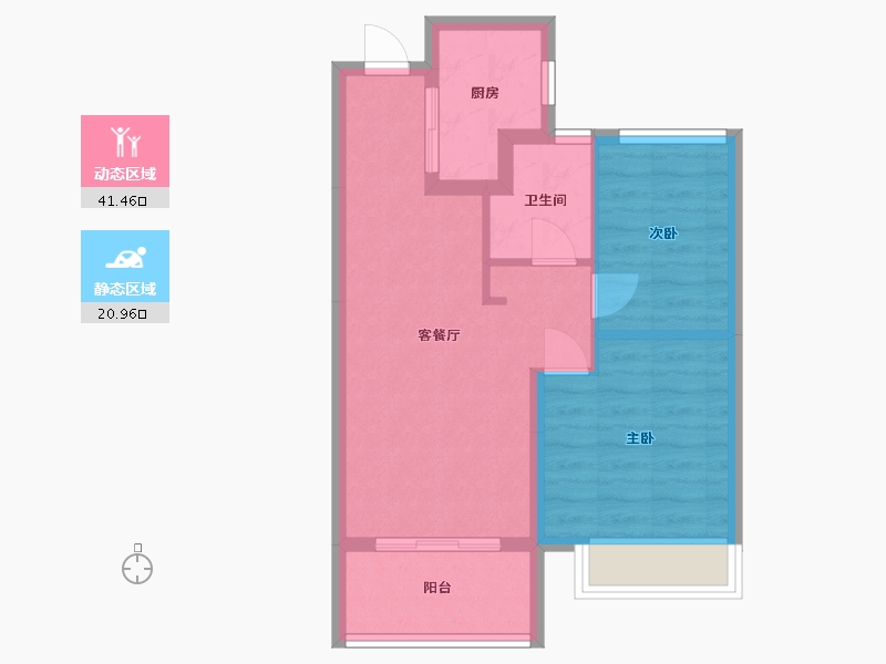 浙江省-台州市-祥生群贤府-56.00-户型库-动静分区