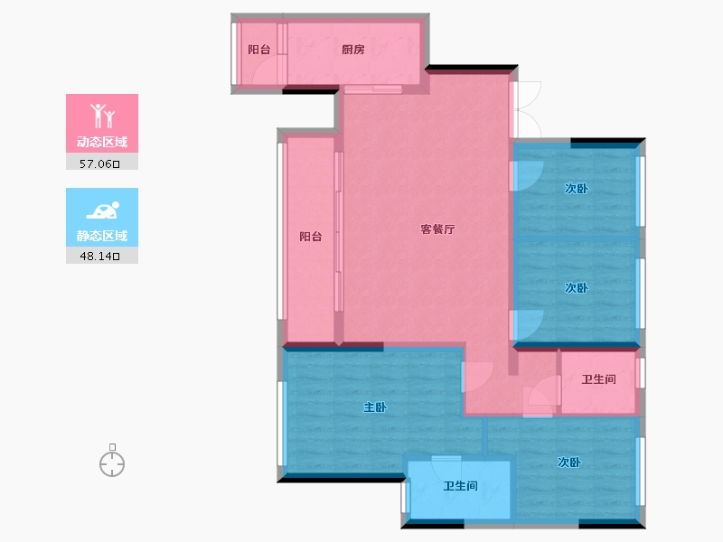 四川省-雅安市-天麓湾-97.90-户型库-动静分区