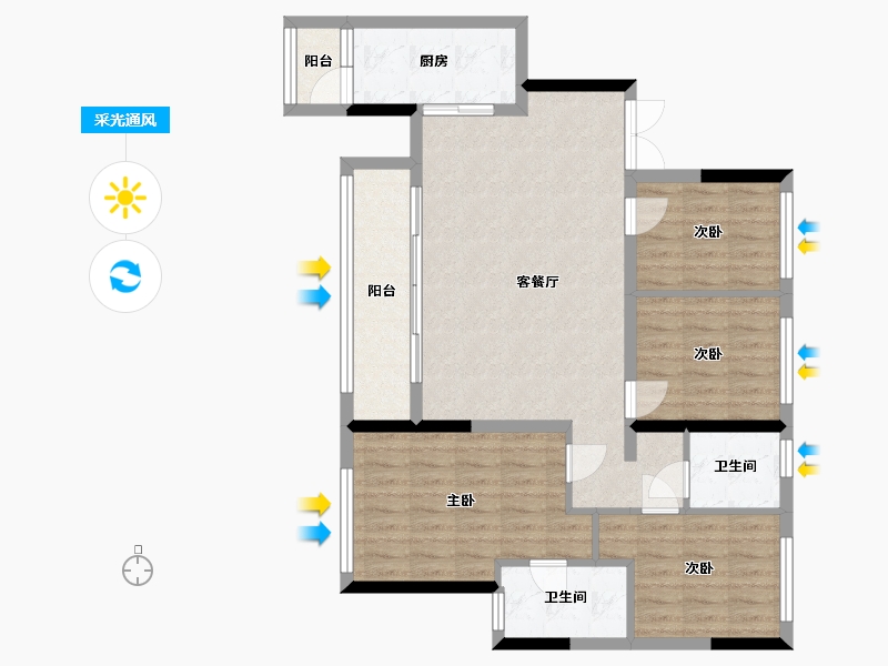 四川省-雅安市-天麓湾-97.90-户型库-采光通风