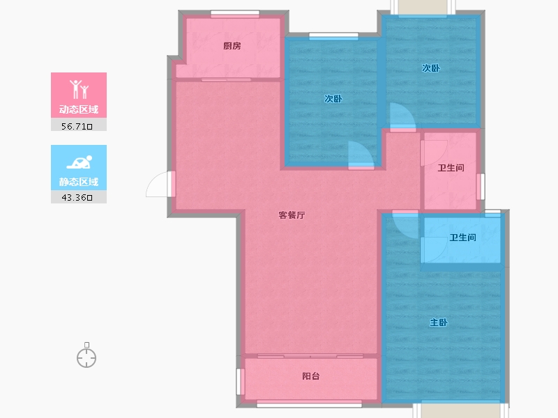 河南省-信阳市-家和美林湖-97.60-户型库-动静分区